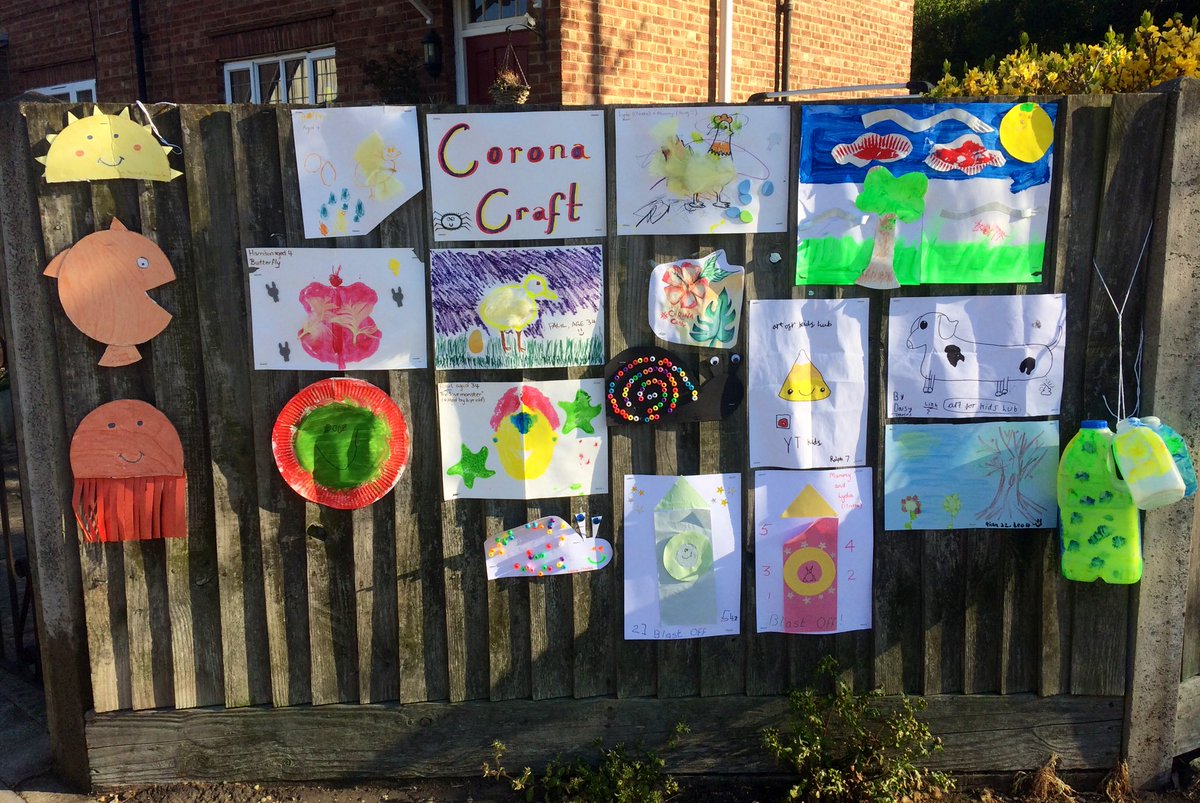 twickerati's tweet photo. Thanks Harrison, Lydia, Mummy, young Paul (34) for brightening up the corner of Mill Road and Staines Road with your #coronacraft https://t.co/bh6hAqnr44