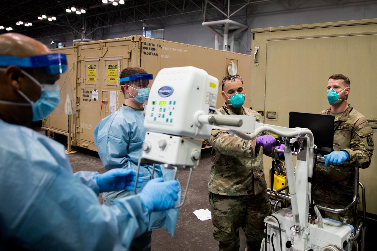 georgenews's tweet photo. Images dated: 04/04/2020 https://t.co/vQJcVYMqSu

Javits New York Medical Station (JNYMS) intensive care unit bay: The facility, which has been operational and caring for NON-COVID-19 patients since March 30, began providing medical care for patients with the virus April 3. https://t.co/61ethOAYKq