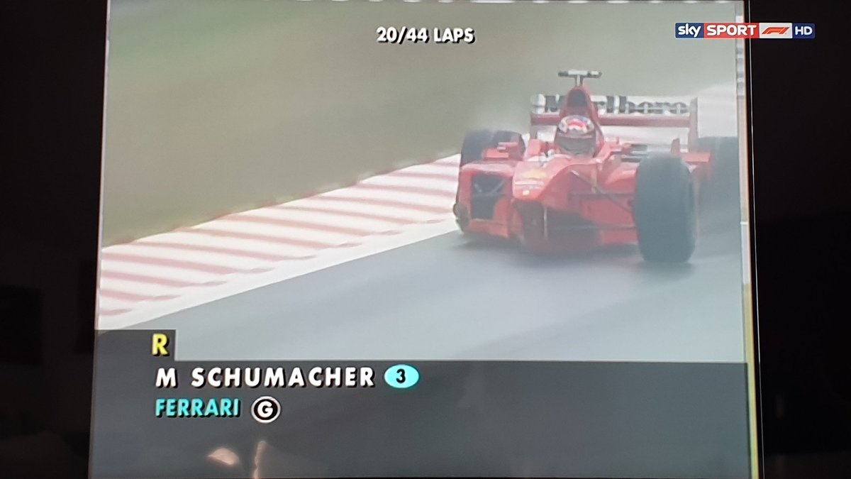 MS2K's tweet photo. Michael Schumacher hat's Rad weg!!!!! Sieht so aus als hätte Coulthard lhn auffahren lassen! Unglaublich😲 #Spa1998 #SkyF1 https://t.co/lj6pOhCH6j