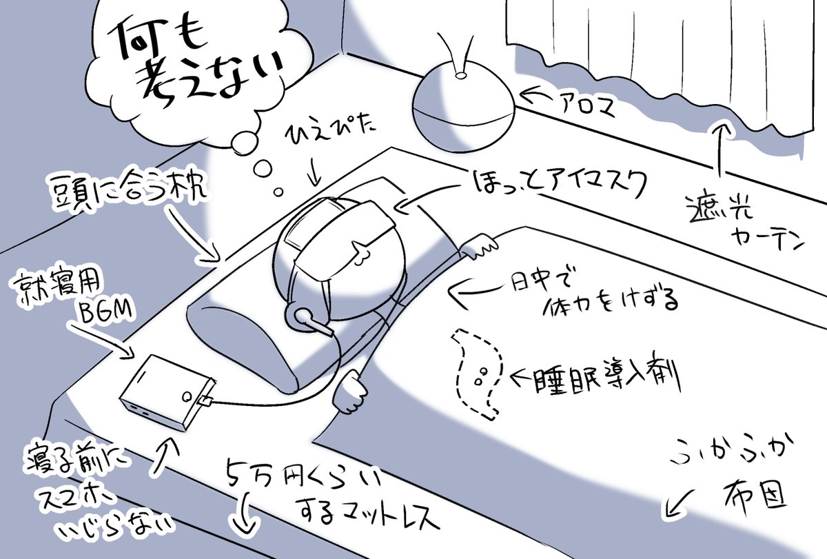 寝つきが死ぬほど悪い人生だったけどここまでやれば眠れるようになった(そりゃそうだ) 