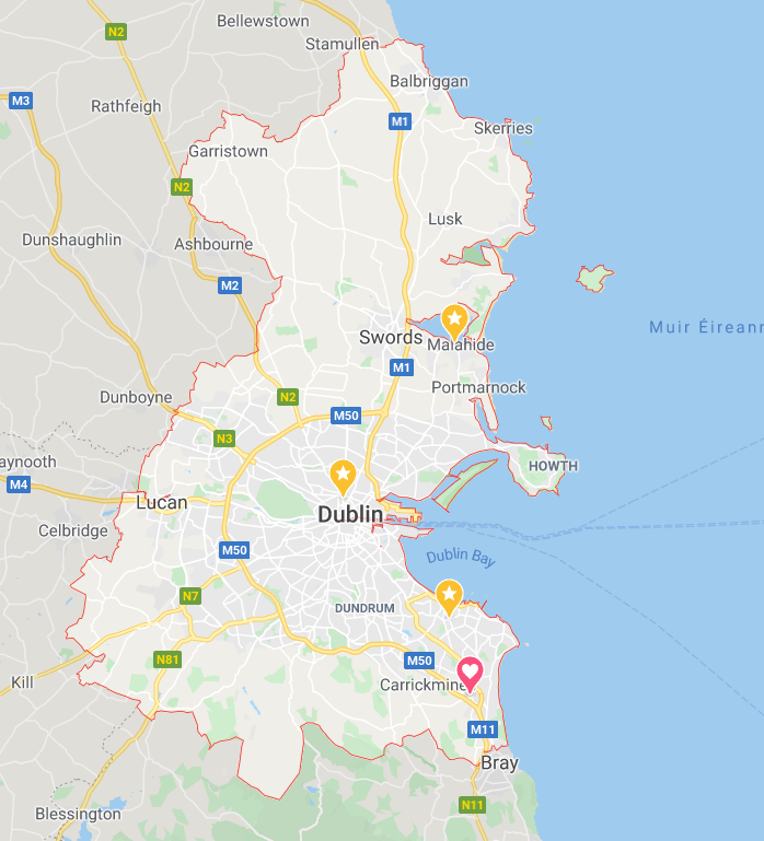 Dublin Wicklow Border Map David W. Higgins On Twitter: "Even A Quick Glance At The Dublin Border On A  Map Shows There To Be Over 50 Road Crossing Points. Do You Patrol Each One  24 Hours