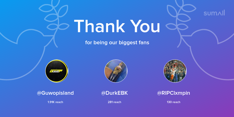 TheReaIBandit__'s tweet photo. Our biggest fans this week: Guwopisland, DurkEBK, RIPClxmpin. Thank you! via https://t.co/9ei7sc6pN3 https://t.co/aIH4pem9s3