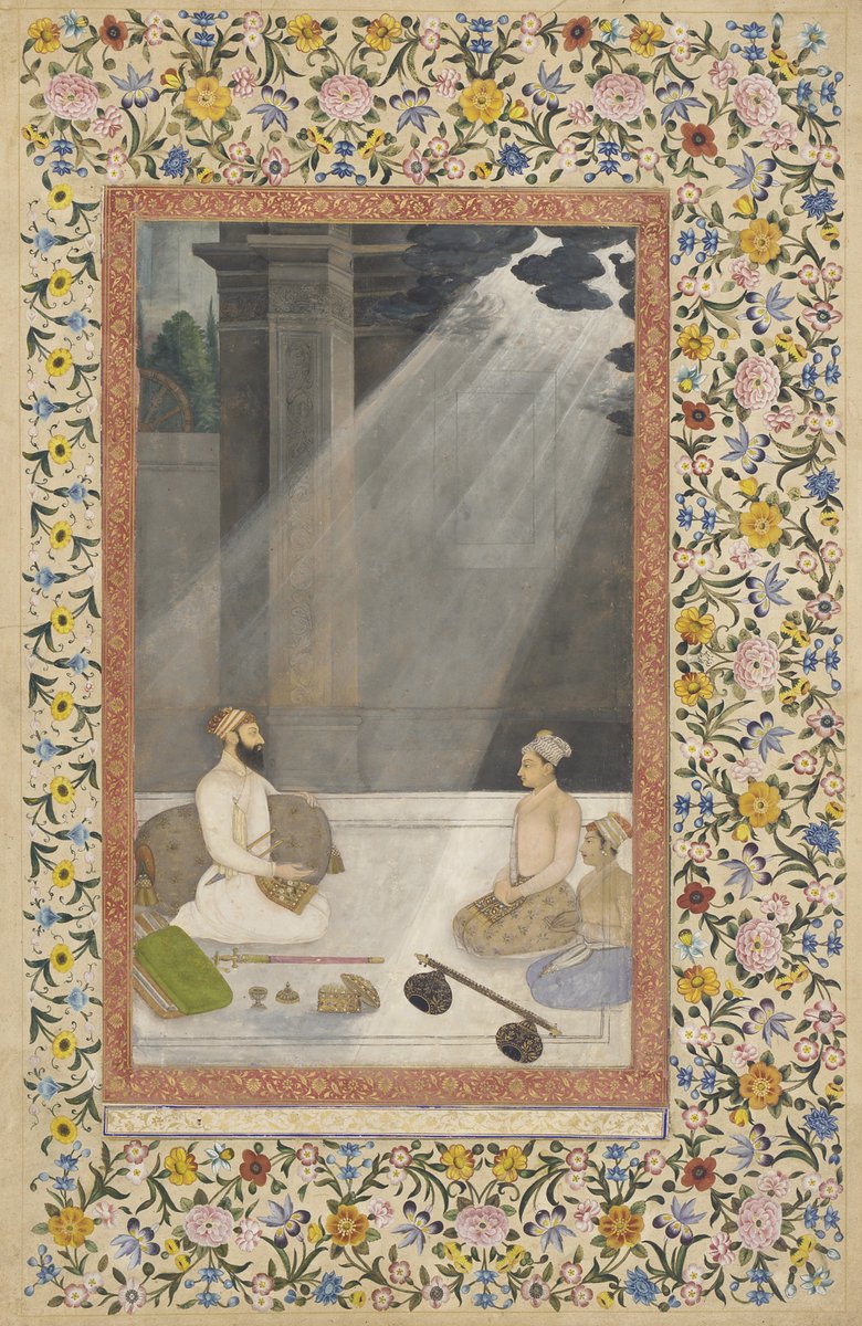 ssharadmohhan's tweet photo. #9Baje9Minute #9Baje9Minutes 
Tonight, '#Mughal Emperor #Aurengzeb sits in a Shaft of Light', at Agharabad, now known as Shalimar Bagh, #NewDelhi #Delhi.
c1660 #MughalArt attributed to #ArtistHunhar, #Hunhar from the St Petersburg Album, now with @FreerSackler @smithsonian https://t.co/ACqRIIOZSE