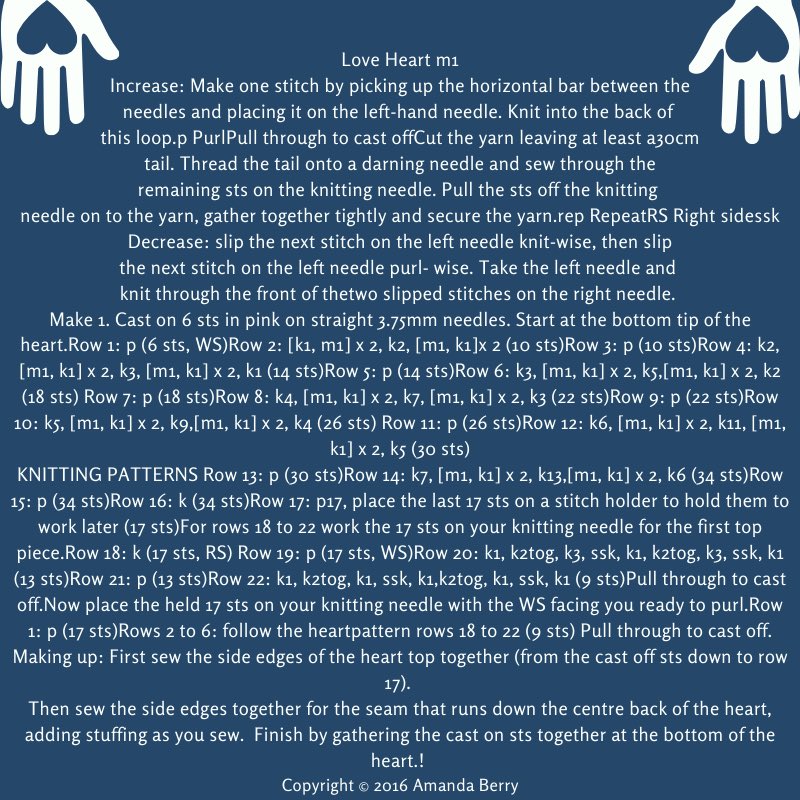 CraftingSpratt's tweet photo. Can you help the hospitals by make twin Hearts?
Please see images for details
💓💓
I’d be grateful if you would share this tweet - Thank You 💙
#UKGiftAM
#PleaseShare #InNeedOf https://t.co/fHg8ob0DC7