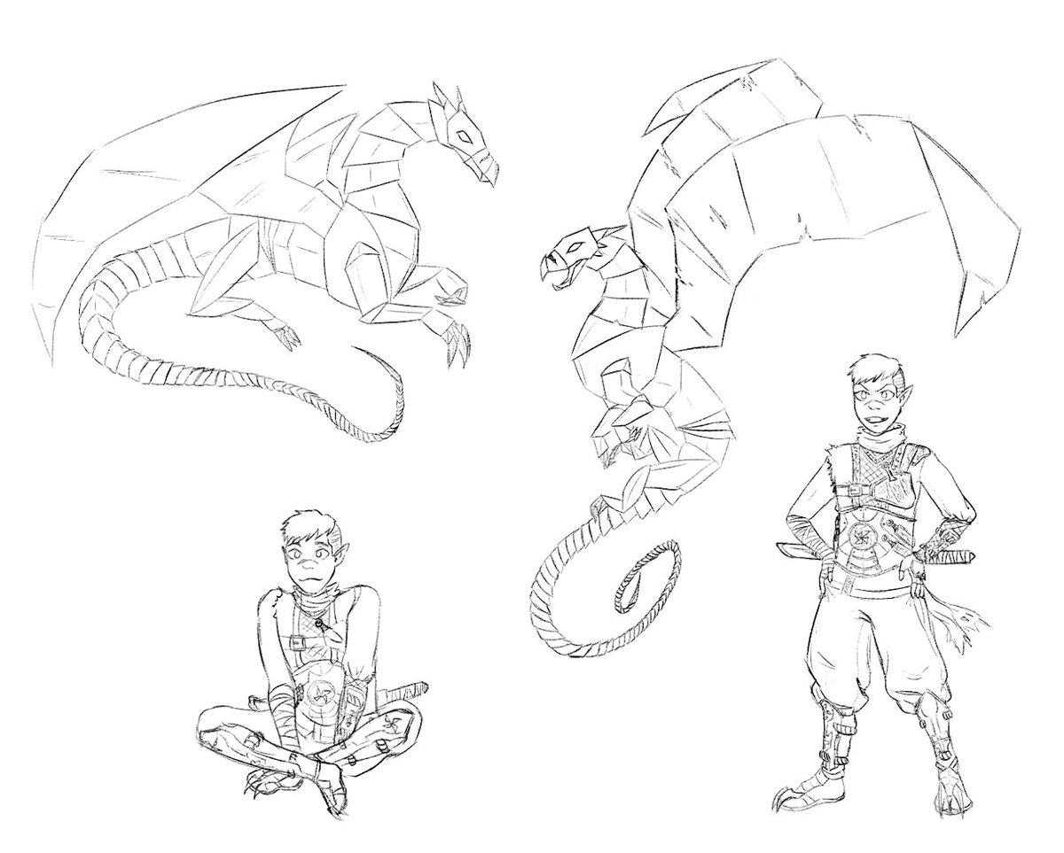 sadboi_j's tweet photo. Some sketches of a new character I made for a one shot campaign! He’s a gnome rogue that throws paper ninja stars to attack, but he’s actually a paper drake in disguise!
#dnd #5e #originalcharacter #gnome #rogue #ninja #characterdesign #paperninja https://t.co/N22ZORKh83