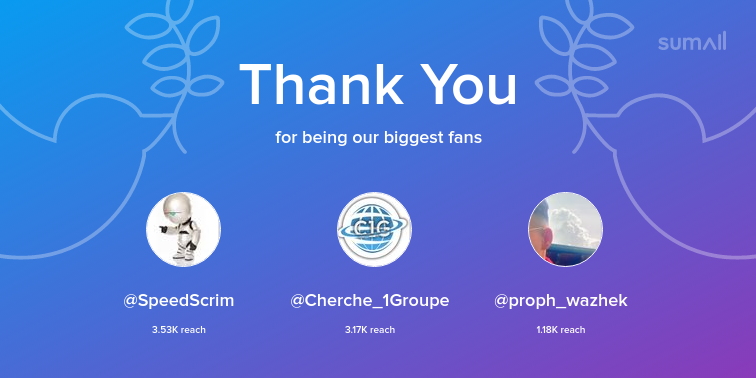 Zeetwy7's tweet photo. Our biggest fans this week: SpeedScrim, Cherche_1Groupe, proph_wazhek. Thank you! via https://t.co/vBRF2TiUjl https://t.co/jfIg54A27D