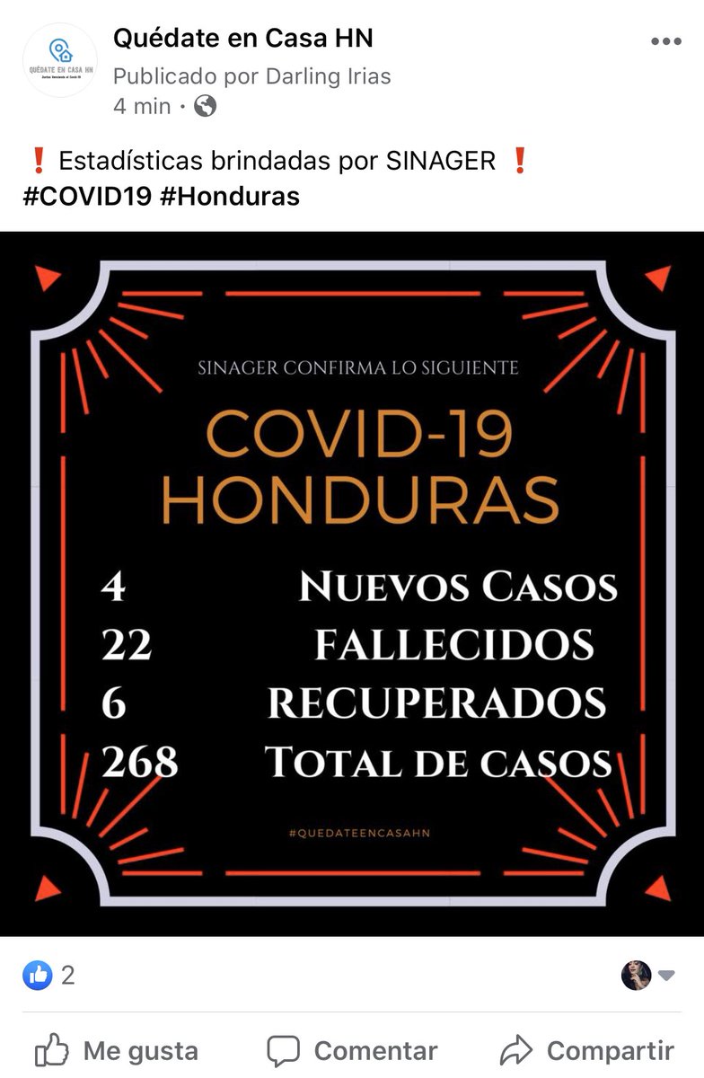 StayhomeU's tweet photo. ❗️Estadísticas brindadas por SINAGER ❗️
#COVID19 #Honduras https://t.co/VfrDfu8mkU