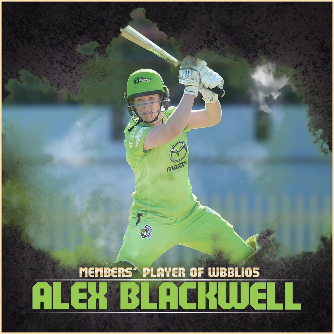 The votes are in... <a href="/AlexHales1/">Alex Hales</a> and <a href="/AlexBlackwell2/">Alex Blackwell</a> are our Members’ Players of #BBL09 and #WBBL05! 🥇💚 #ThunderNation