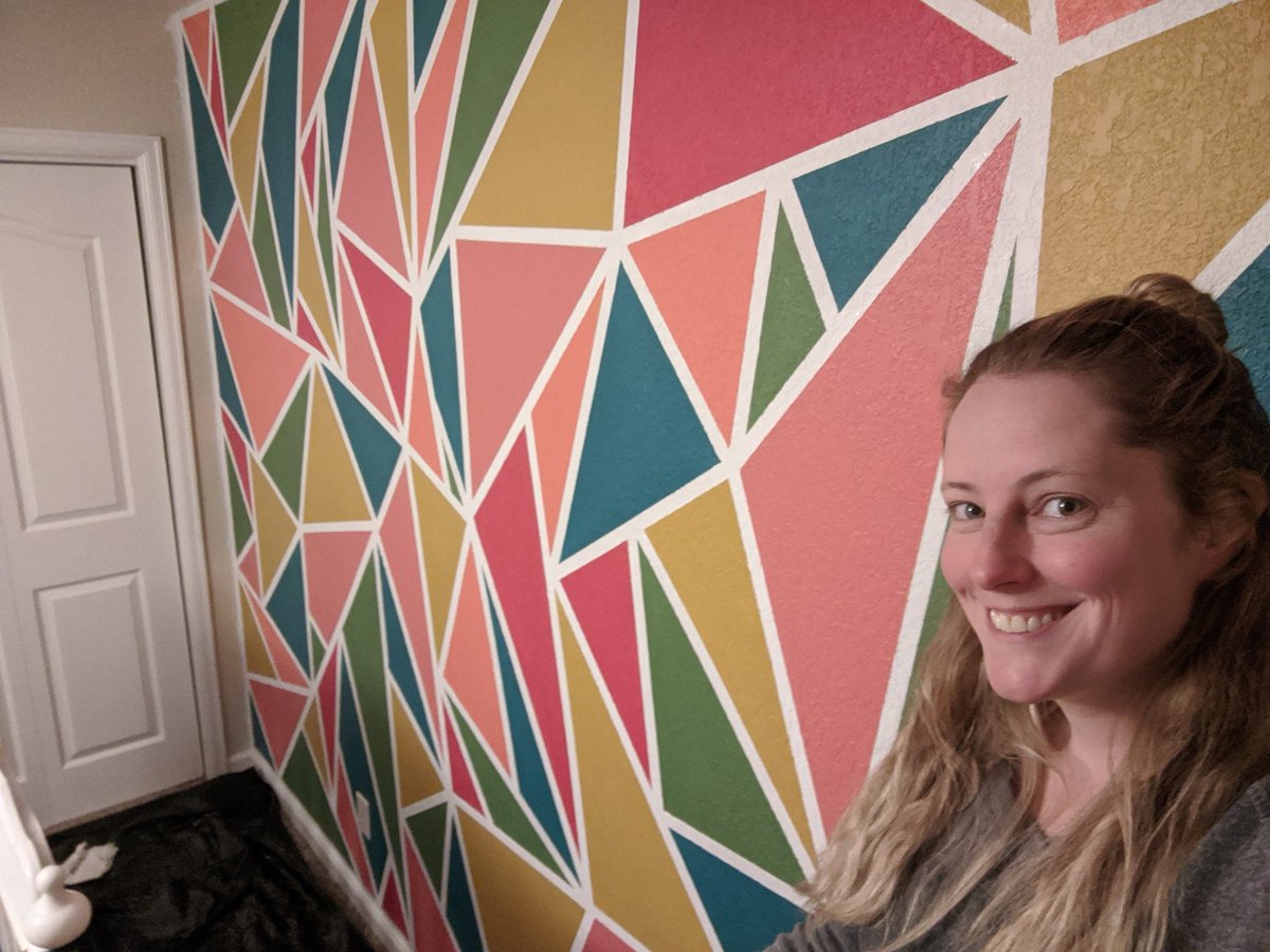 LudeLude22's tweet photo. Spent the past 2 days painting an awesome accent wall in my daughters room and Hits 1 was the perfect soundtrack! #Hits1AtHome #somuchpaint #somuchtape #artistsoftwitter https://t.co/SZTi7D97u9