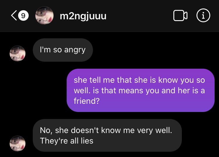 Actually minju already chatting with Jean in the end of the year. Jean also already made a promise to minju and then suddenly minju got blocked by her. 