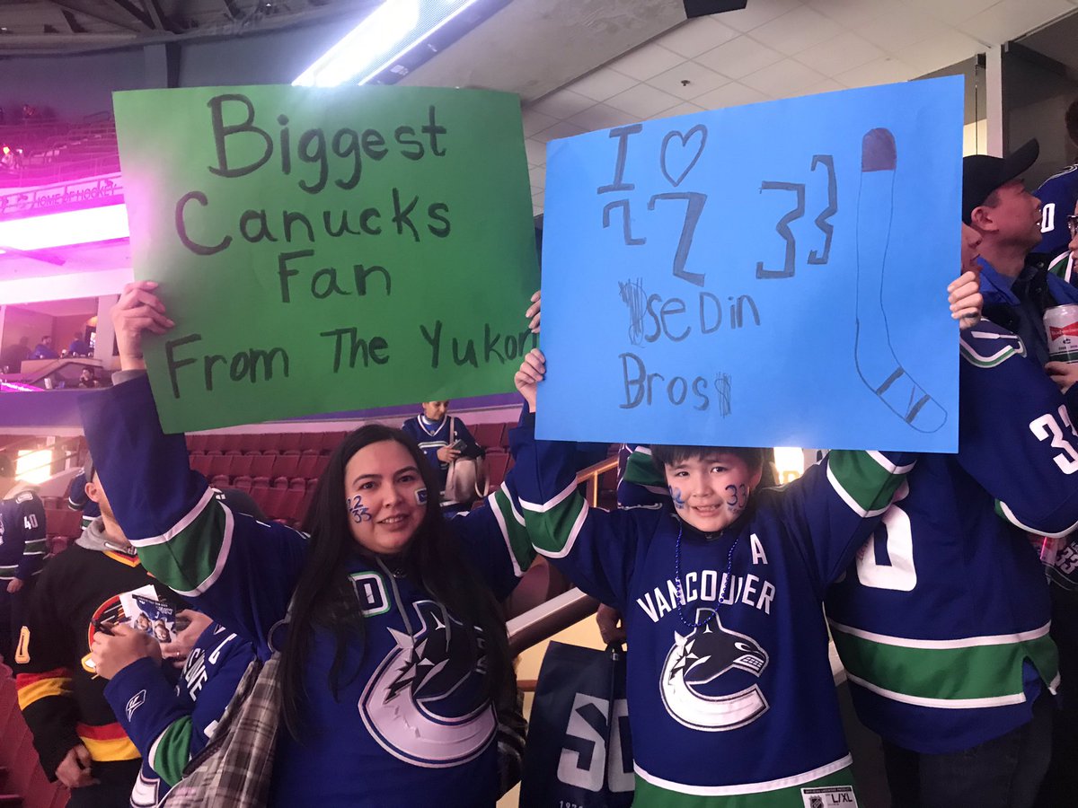 131cob131's tweet photo. @Canucks We flew down for the jersey retirement game. My son cried tears of happiness just to be there. He also cried when Daniel and Henrik announced their retirement. It was amazing to see how happy my son was to be at this game. https://t.co/7yibSMW22v