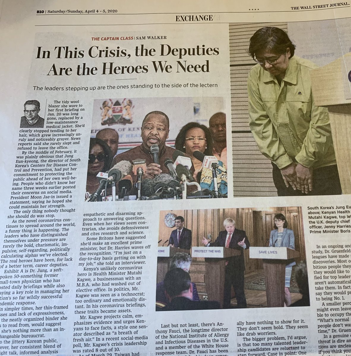 Stumbled on this piece in the Wall Street Journal hailing some of the world’s managers of the