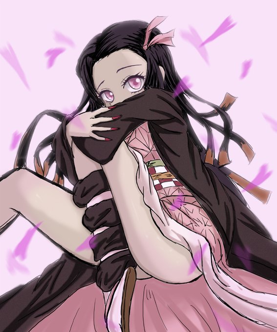 進撃のなめこさんがTwitterに投稿した竈門禰豆子(鬼滅の刃)のイラスト。