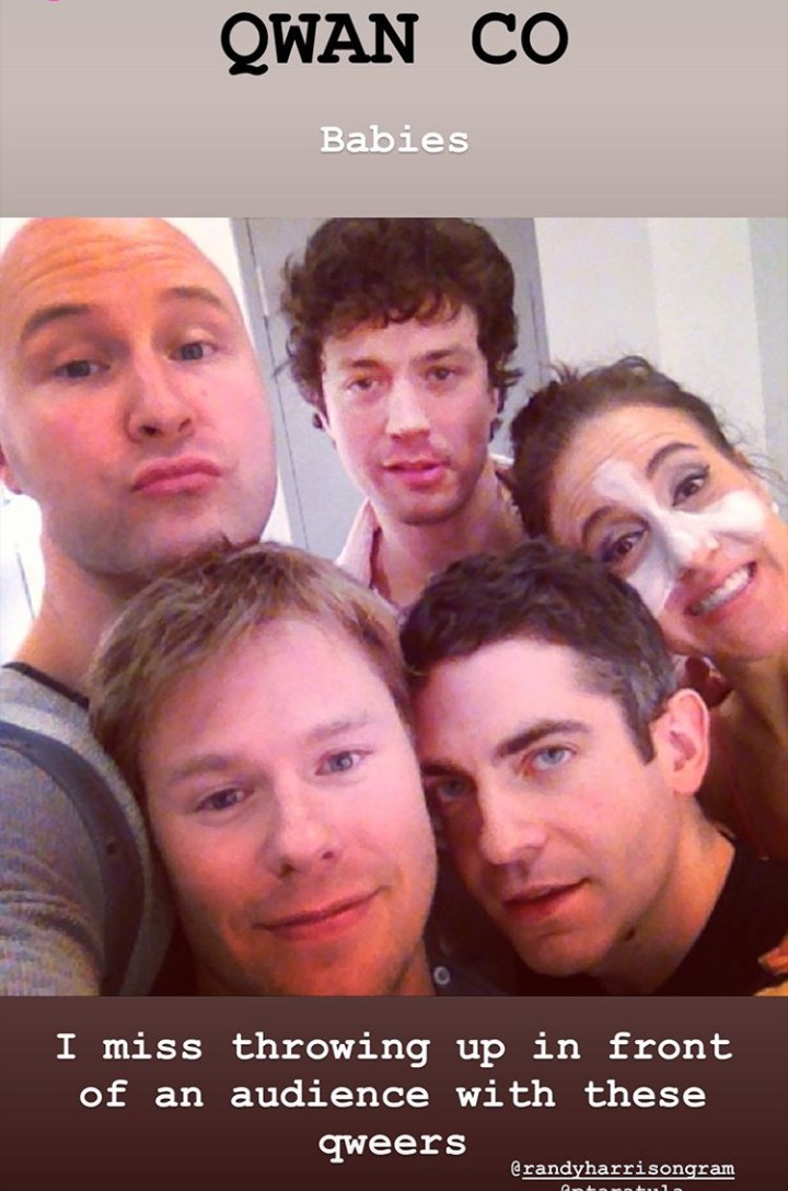 GaleRandyWorld's tweet photo. "I miss throwing up in front of and audience with these qweers"
Thanks to Jenn Harris
#RandyHarrison #PhillipTaratula #ChristianCoulson #JackFerver https://t.co/2fHm1A8Yxk