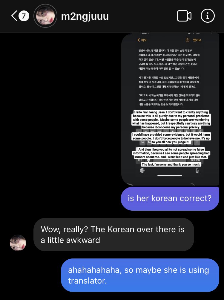 Korean perspective about jean's apology