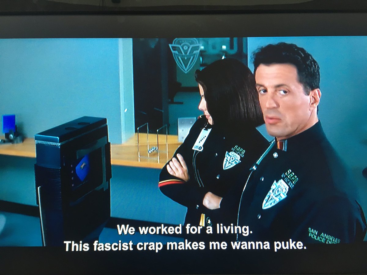 I think I’m impressed a maniac 90s LA cop can recognise fascism like this.