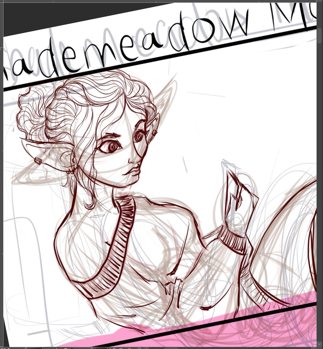 Randomtrashmage's tweet photo. #WIP of a #modernAU #dungeonsanddragons comic. 
#gnome #sketch The trouble with bluetooth. https://t.co/ouPoQdxlHn