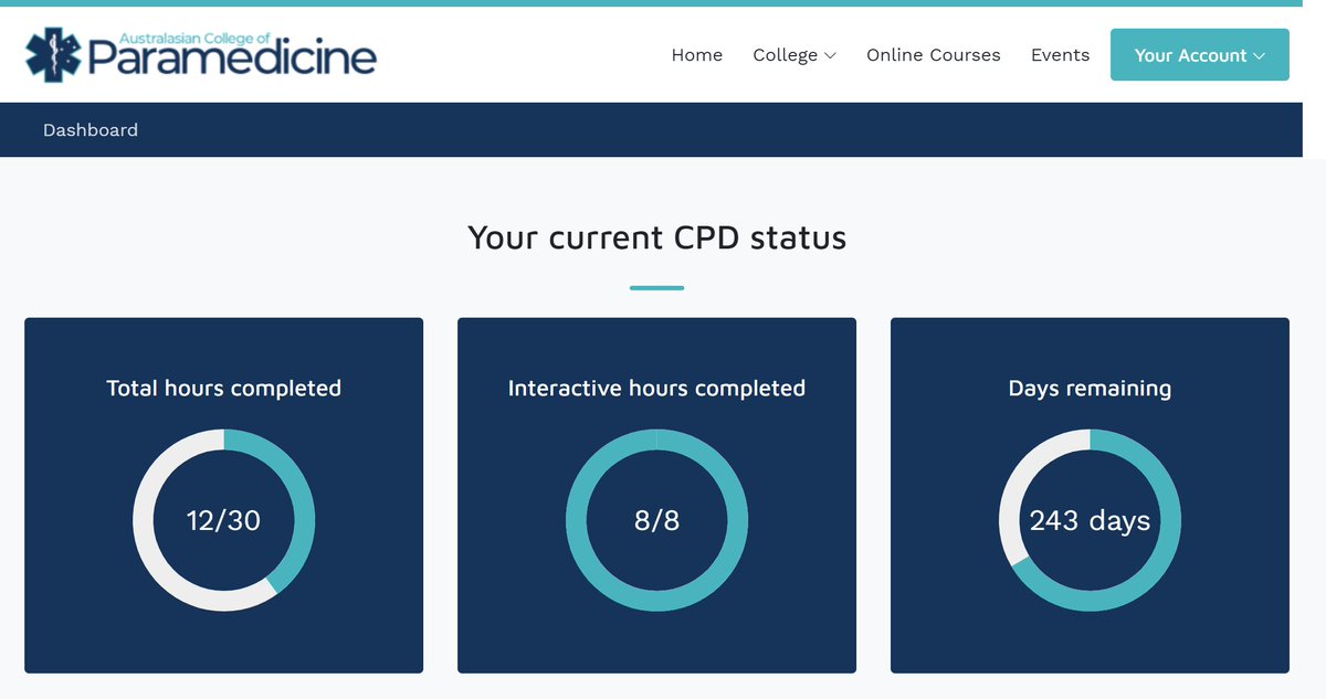 ACParamedicine's tweet photo. We're proud to provide members with access to our CPD Tracker, which has been designed by paramedics, for paramedics

Alongside our CPD events, eLearning database &amp; indemnity insurance partnership, this is one of the many ways we support our members maintain their registration https://t.co/0TdxTBmVvS