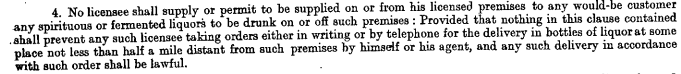 On 12 February 1919, the Minister closed bars, but granted an exception for deliveries:  http://classic.austlii.edu.au/au/other/vic_gazette/1919/29.pdf.