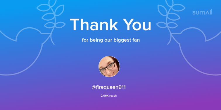 Our biggest fans this week: firequeen911. Thank you! via sumall.com/thankyou?utm_s…