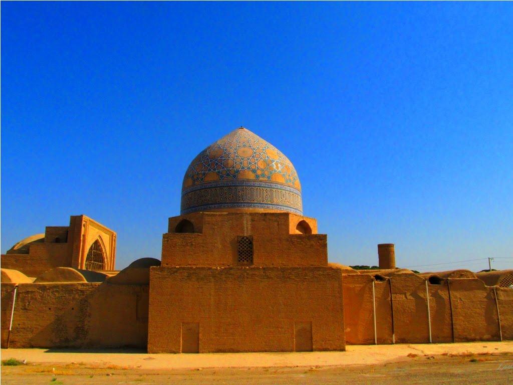 Going to Jameh Mosque of Saveh tonight in Saveh, Iran, built in the 12 century. It is a Seljuk era mosque with a courtyard, dome and one surviving minaret carved with inscriptions. It also has two alters dating to the later Safavid era.