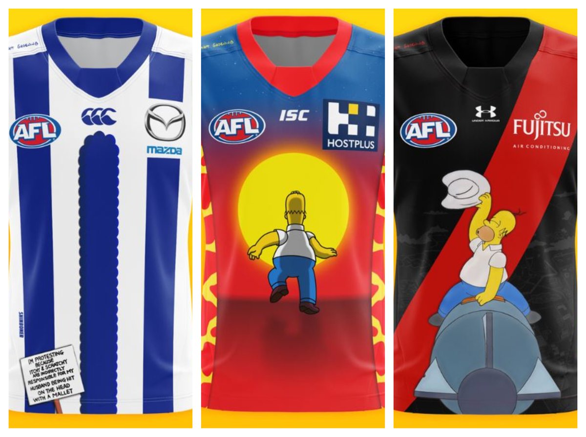 simpsons afl jersey