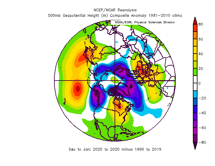 Winter 19-20 goes down as the 2nd least wintry east of the Rockies when calculating a sum total of these teleconnections - AO/NAO/PNA/EPOA thread ->
