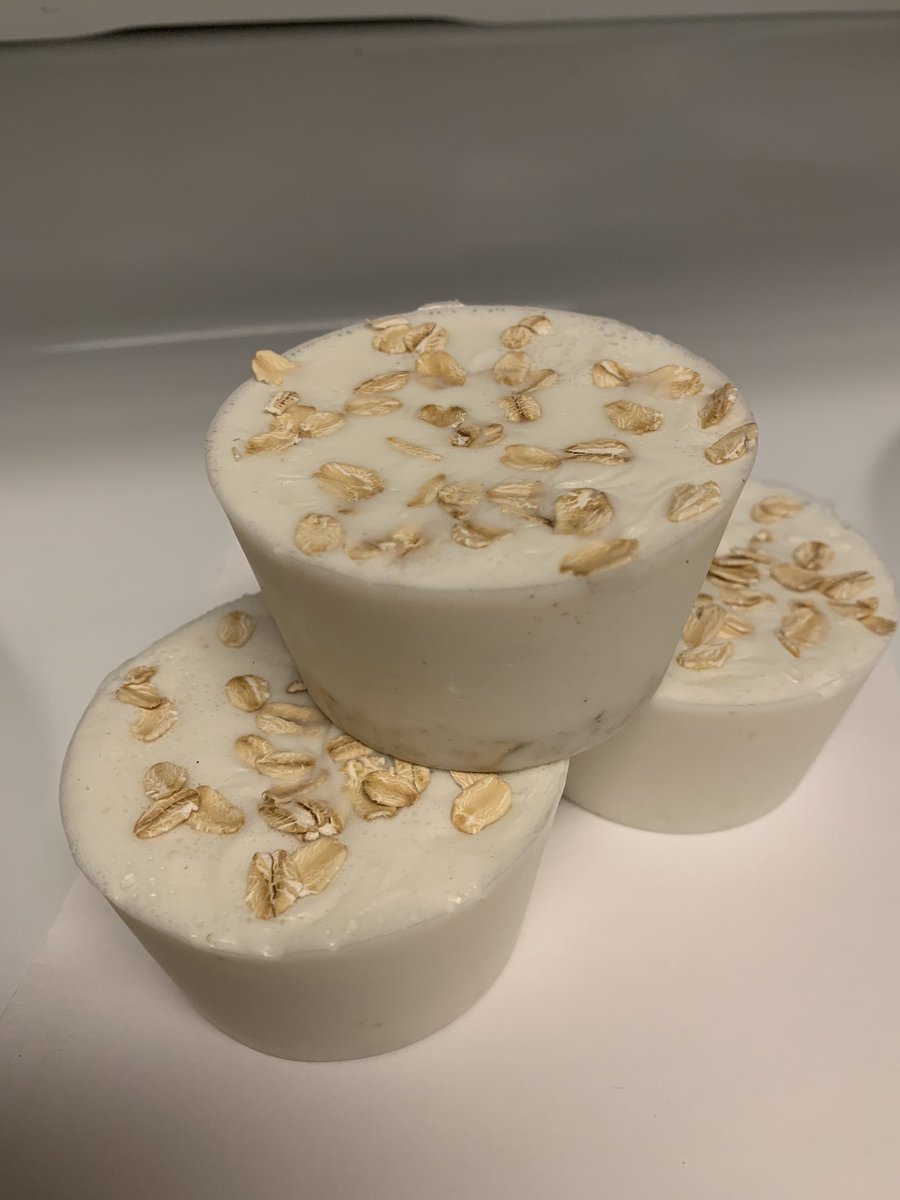 Just finished a batch of Shea Butter Honey Oat Soap! Message me if interested 🥺🤍