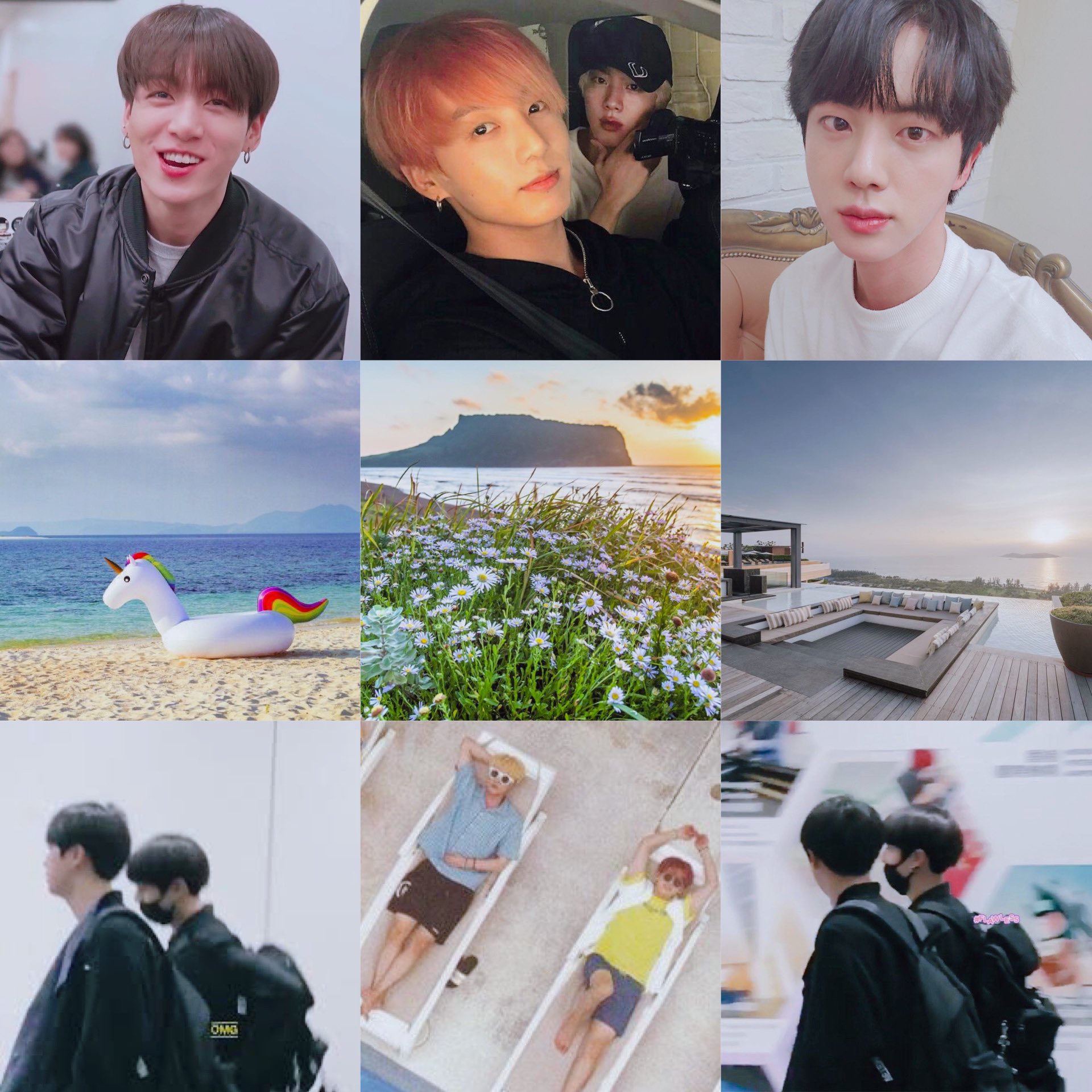 Aus L A N A J I N N I E Jinost Fans Spotted Bts S Jin Jungkook At Jeju International Airport The Pair Were Seen Without Any Camera Any Staff Nor Their Members Rumors Say It Could Be