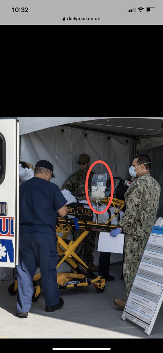 (7)These are photos from the USNS  #Mercy. Those are nutrition bags (think: feeding tube). It’s either a huge coincidence or these are victims being rescued.