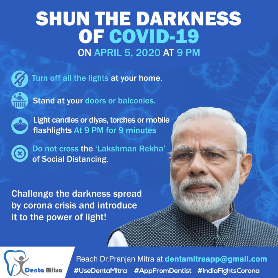 DentaMitra's tweet photo. #DentaMitraStandsWithPM in #FightAgainstCoronavirus  #IndiaFightsCorona #दिया_जलाओ  @narendramodi @PMOIndia https://t.co/Kp472YvvmQ