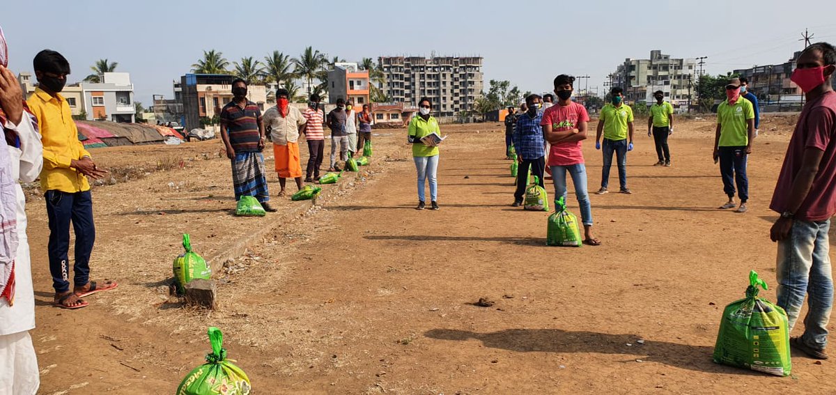 Each essential ration kit is good for a family of 5 for a week; that means 100,000 kits = 1 crore meals (10 million meals ~= 100,000 * 7 days * 3 times a day * 5 family members).We are leaving no stone unturned to help as many people as we can.[2/5]