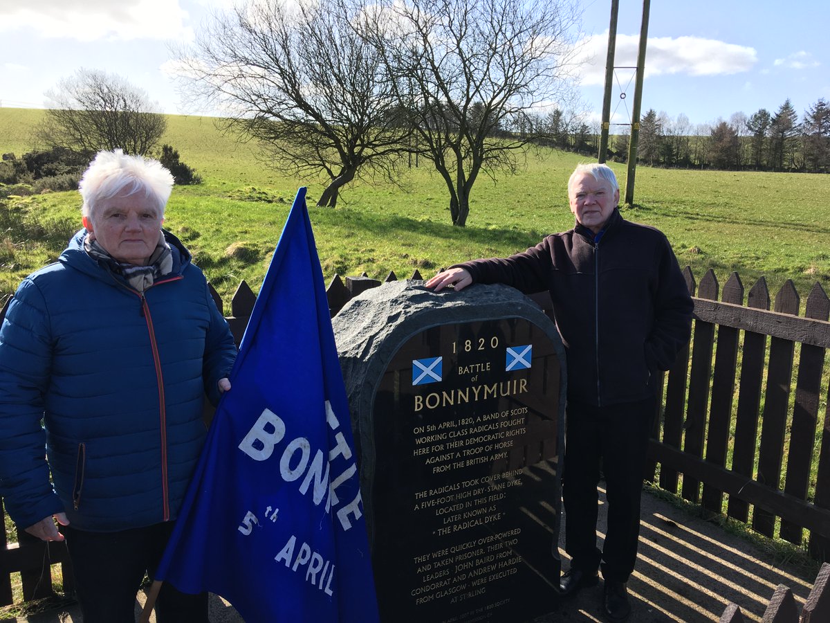 At 0930 we plunge back down the years to the last battle to take place on British soil and discuss its resonance down the centuries as we mark the 200th anniversary of the Battle of Bonnymuir and the Scottish Radicals.  #bbcgms