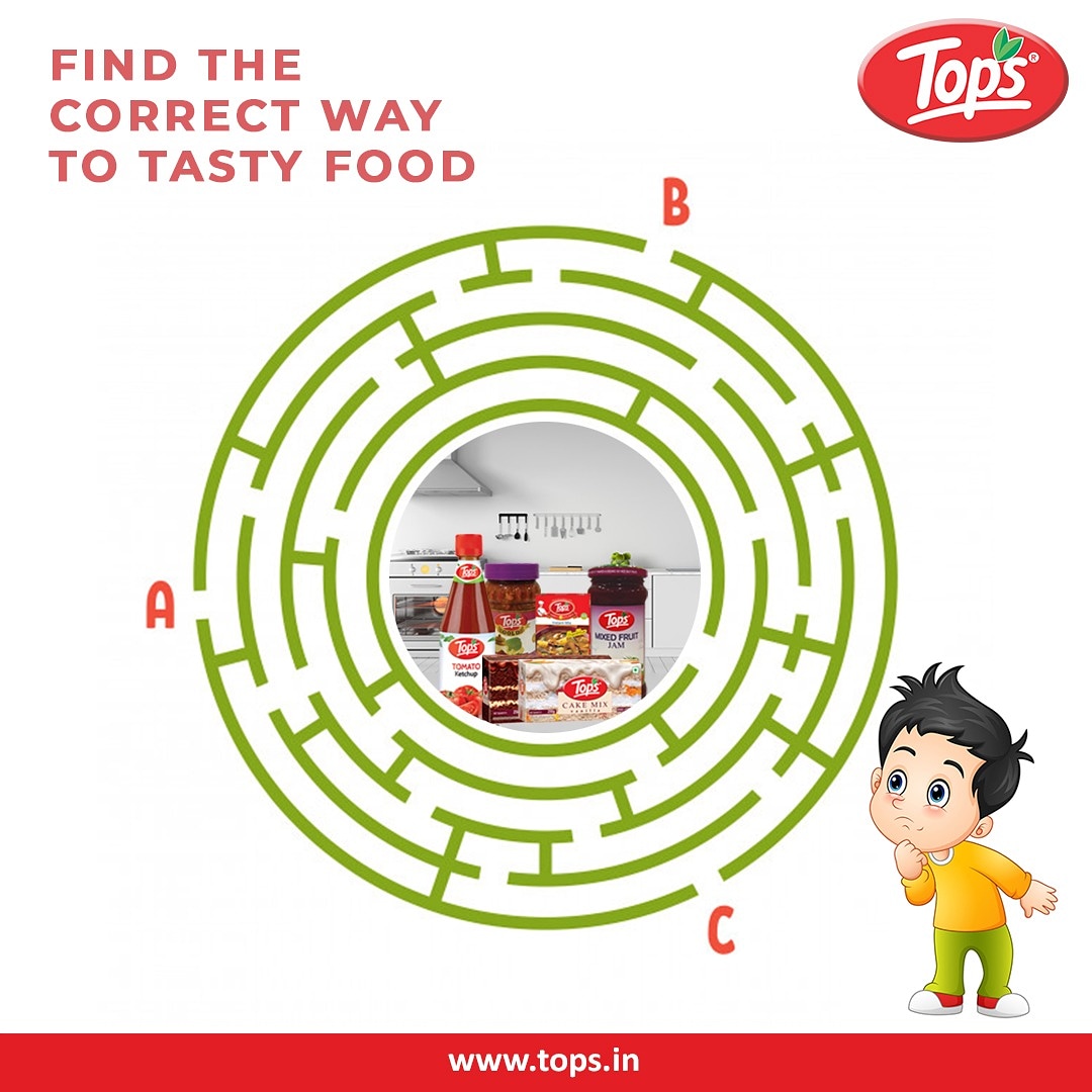TopsSocial's tweet photo. Why step out when you can remain indoors to keep your brain proactive. Put your thinking cap on and guess the correct route that leads to your destination of tasty TOPS products.
.
.
#ActiveIndoors #TOPS #TopsSocial #FoodGame #EngagementPost #FunWithTOPS #Foodielove https://t.co/Kx66uACTSQ