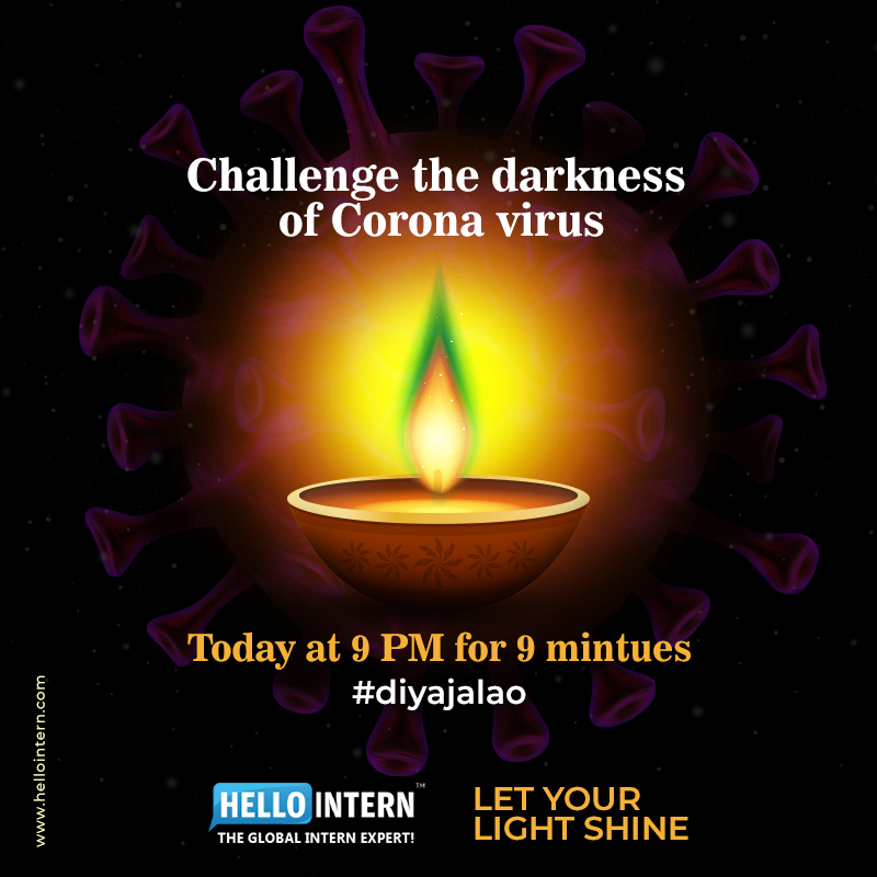 hellointern's tweet photo. Let's challenge the darkness of corona virus.!!
#diyajalao #9baje9minute #coronavirus #covid_19 #fightagainstcoronavirus #stopthespread #modi #SocialDistancing #5april #sunday #today #students #intern #hello_intern https://t.co/dYG9oxrLNx