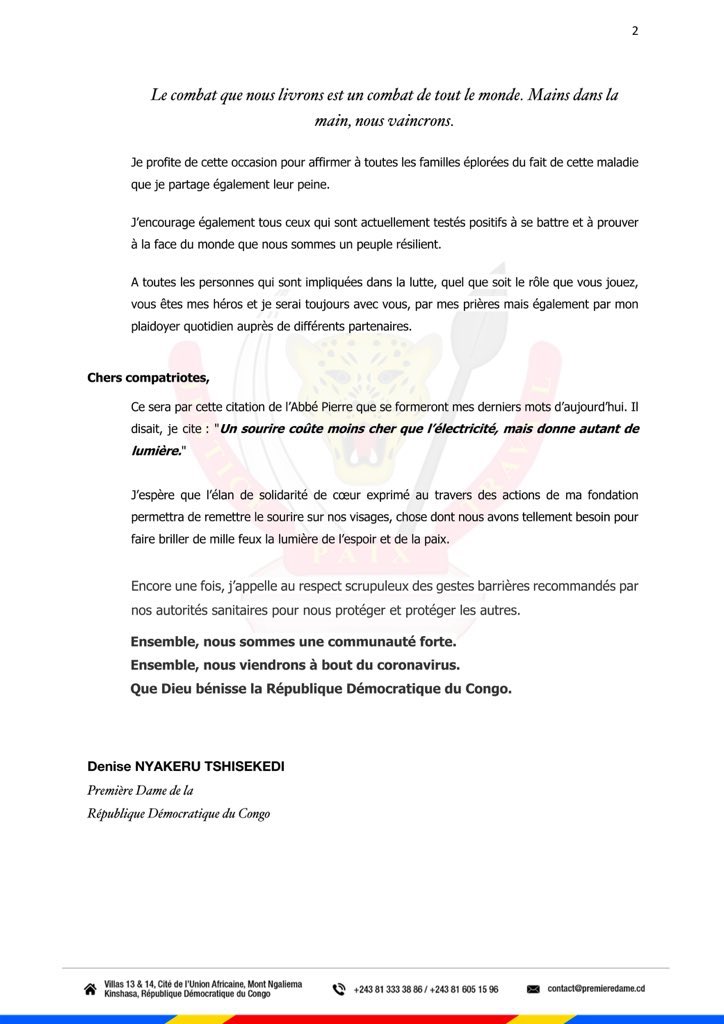 Christian Nyamabo En Twitter Sauf Erreur De Ma Part Je Ne Crois Pas Qu Il Existe Une Institution En Rdc Appelee Bureau De La Premiere Dame Ou Voir Meme Premiere