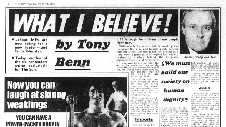 Tony Benn wrote of his plan:‘First to cut back on foreign imports to get our people back to work making the things we need…second to plan to put more of the nation’s savings into new machinery…third a move towards industrial democracy’.