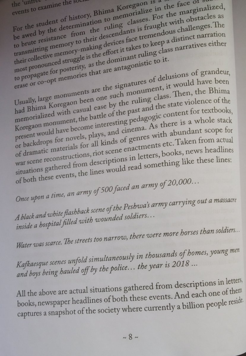 tiku_astro's tweet photo. Once upon a time, an army of 500 faced an army of 20,000.....fought bravely for 12 hours and won.....
Reading "BHIMAKOREGAON-OUR WAR CRY!'. 
#bhimakoregaon a pride for marginalized. 
Thank u #ThesharedMIRROR. https://t.co/fCgejvzJtc