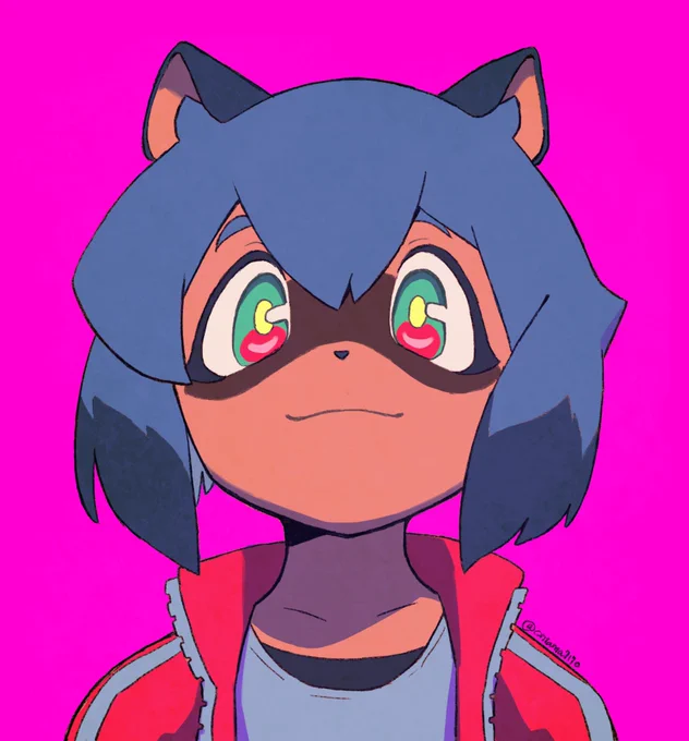 みっちーは正面顔でも髪型は横向きの時と同じニュアンスを維持したいという個人的な気持ち。アイコンとかに使っていただいても良いですのよ。 #BNA 