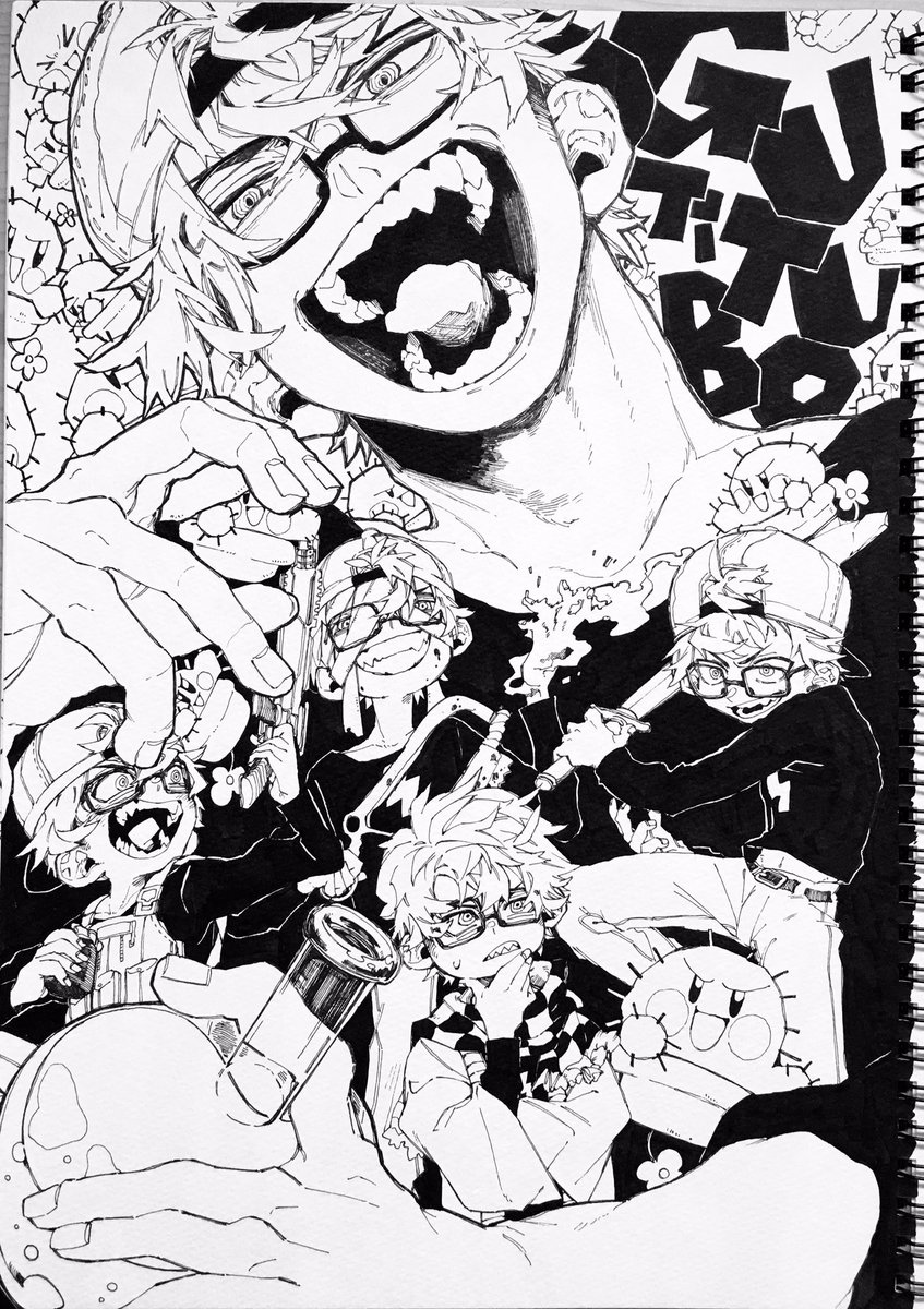 茶太郎 絵描き繋がれ Mmm10 Kから指名もらったぜ 1ページにたくさん埋めていく情報量の多い絵を描くのが好きなんです