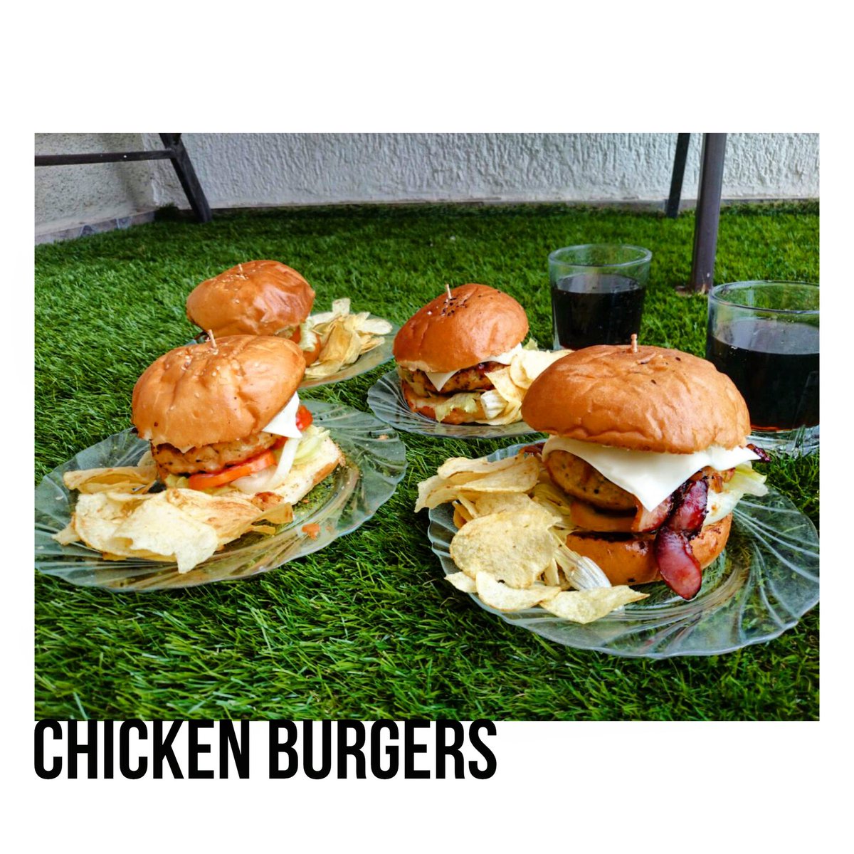 TheCulinaryBox_'s tweet photo. Sundays are for some techno, food and chilling! Made these super slurptious Chicken burgers with handcrafted grilled chicken patties, topped with bacon, cheese and all things good! 
What does your sunday look like?

#SundayBrunch #QuarantineCooking #burgers #foodporn #foodblog https://t.co/hhmxq8OPLG