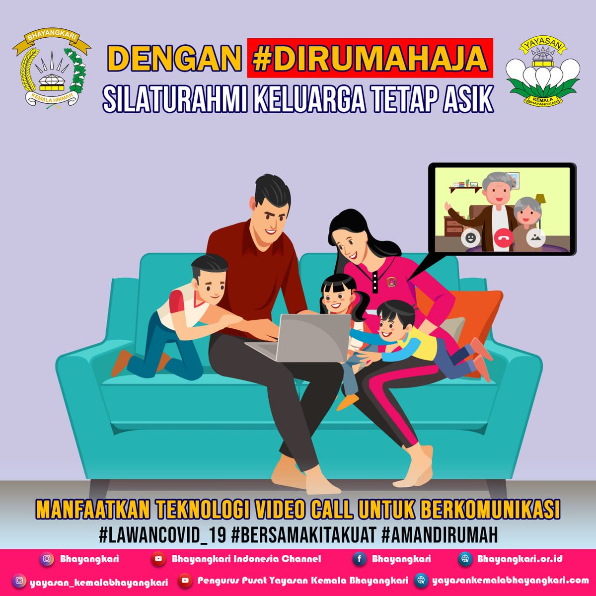 Dengan #dirumahaja silaturahmi keluarga tetap asik

KALIAN DI RUMAH SAJA
UNTUK KESELAMATAN BERSAMA

#LebihBaikDirumahAja