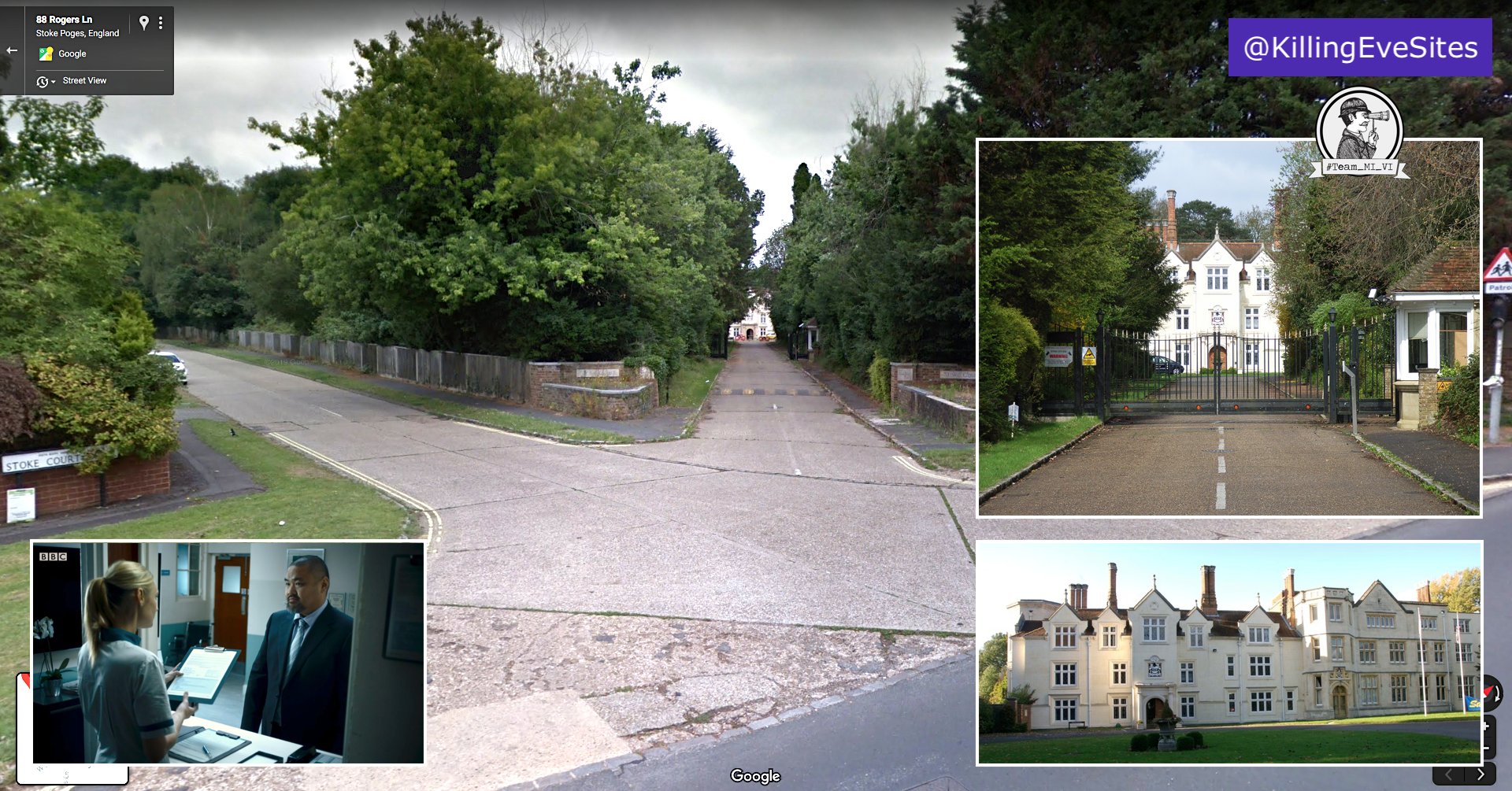 Killing Eve filming locations on Twitter "But the interiors were