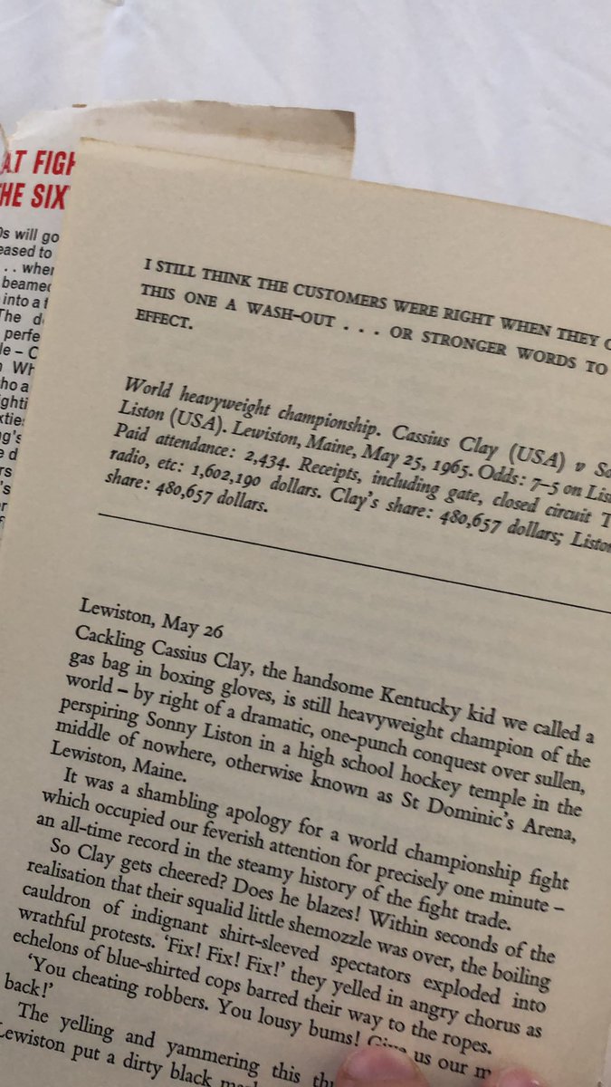 SOTRP's tweet photo. Vivid ringside reports by George Whiting. @bigdaddybunce greatest boxing books for the next podcast? Just an idea? https://t.co/g7v5tDc5lJ