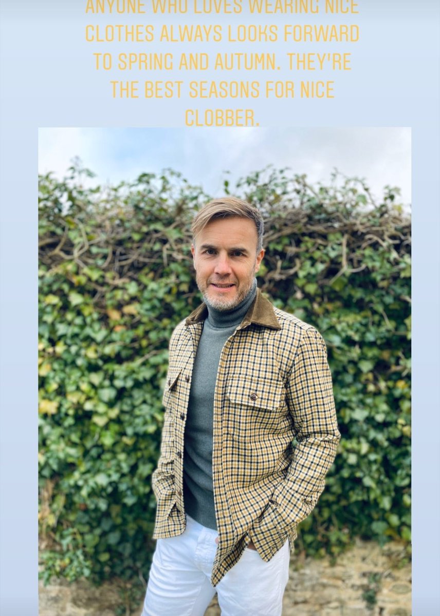 Garyismyhero's tweet photo. #Instagram(-story) 😊 #wearing #bestseasons #loves #Autumn #looksforward #clobber #anyone #Spring #nice #🍁🌼🍂🏵 #clothes #Springishere #lookatus #⌚
@GaryBarlow https://t.co/0RIK85DQJH