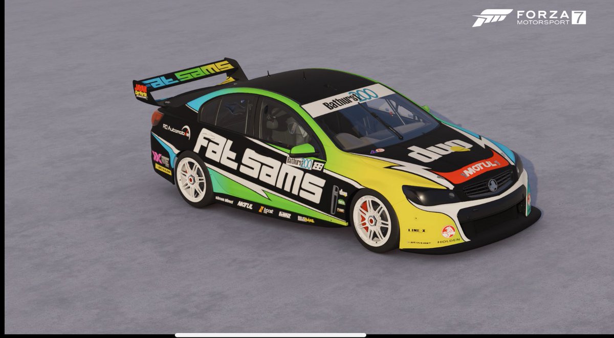 chubbyjoeforza's tweet photo. A paint for the #bathurst200 #forzashare #jayarcarparts #holden #commordore #fatsams #duo #rdautomotive #racecar #v8supercar #VirtualPhotography https://t.co/NuaiZW7Yxr