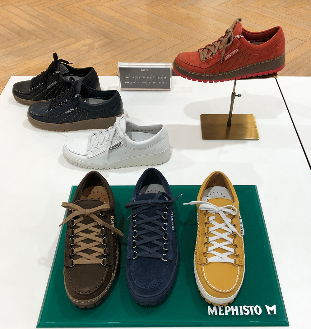 大丸札幌店 メフィスト カラフルスニーカー 2階婦人靴 売場 メフィスト のスニーカーコーナー拡大展開中です 上質な素材で足にきちんとフィット ソフトで疲れずらい履き心地 今回は期間限定でメンズラインも 春らしいカラーバリエーション