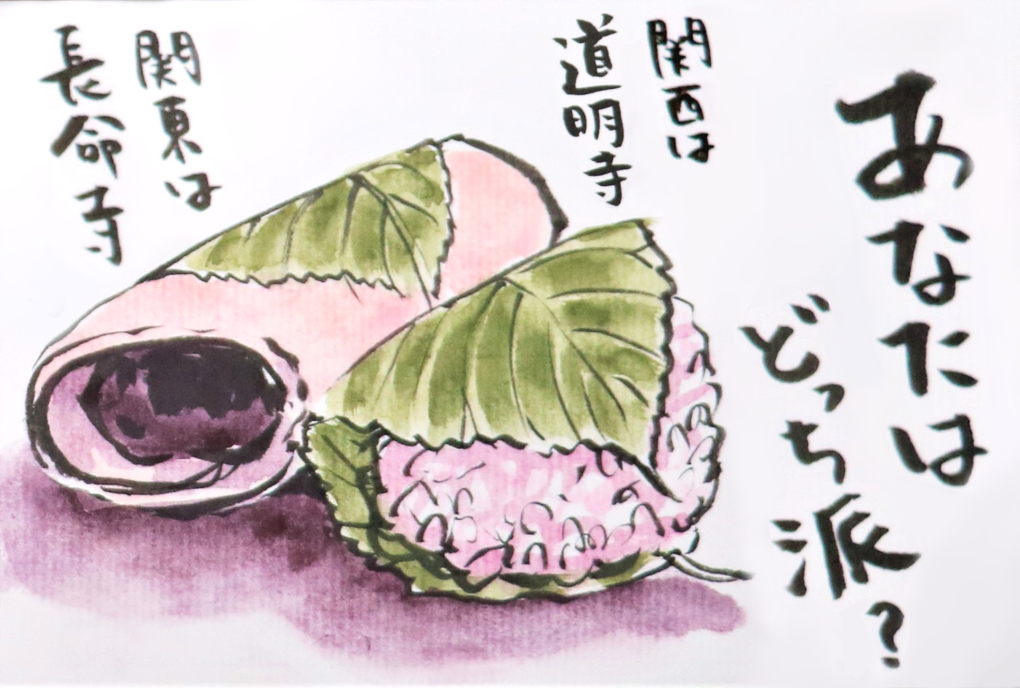 Twitter 上的 快適art絵手紙 桜餅と柏餅 香りがいいですよね また食べたくなってきた Youtube解説動画 T Co Ftsw6cnbcz 快適絵手紙 和菓子 絵手紙 イラスト T Co Ier37si9ep Twitter