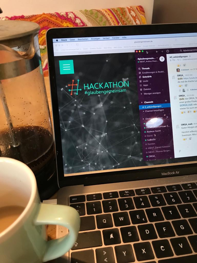 andreame's tweet photo. Tag 2/2 des #Glaubenshack #Hackathon #glaubengemeinsam Dass ich damit keine Zeit für einen gestreamten Gottesdienst habe heute, macht mir grade keine Sorgen - im Gegenteil. #shift https://t.co/UnNQvplUzf