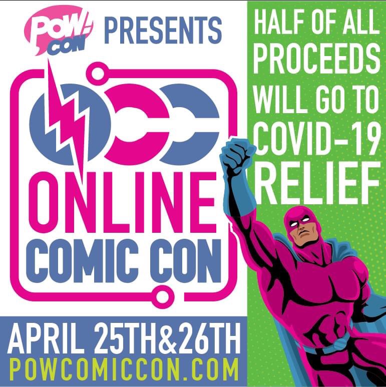 comic_pow's tweet photo. pow!con present O.C.C ( ONLINE COMIC CON ). THE FIRST EVER COMIC CON that you can take part in and enjoy from your own home!!! pow will be providing more info in the coming days. https://t.co/jN8EqbzTuz #powcon #powcomiccon @comic_pow #onlinecomiccon https://t.co/TKTfmEw5Jh